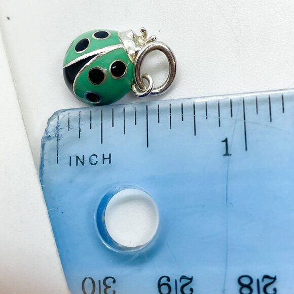 HALLMARK FADED - Tiffany & Co Blue Enamel Ladybug Charm Sterling Silver - Picture 14 of 14